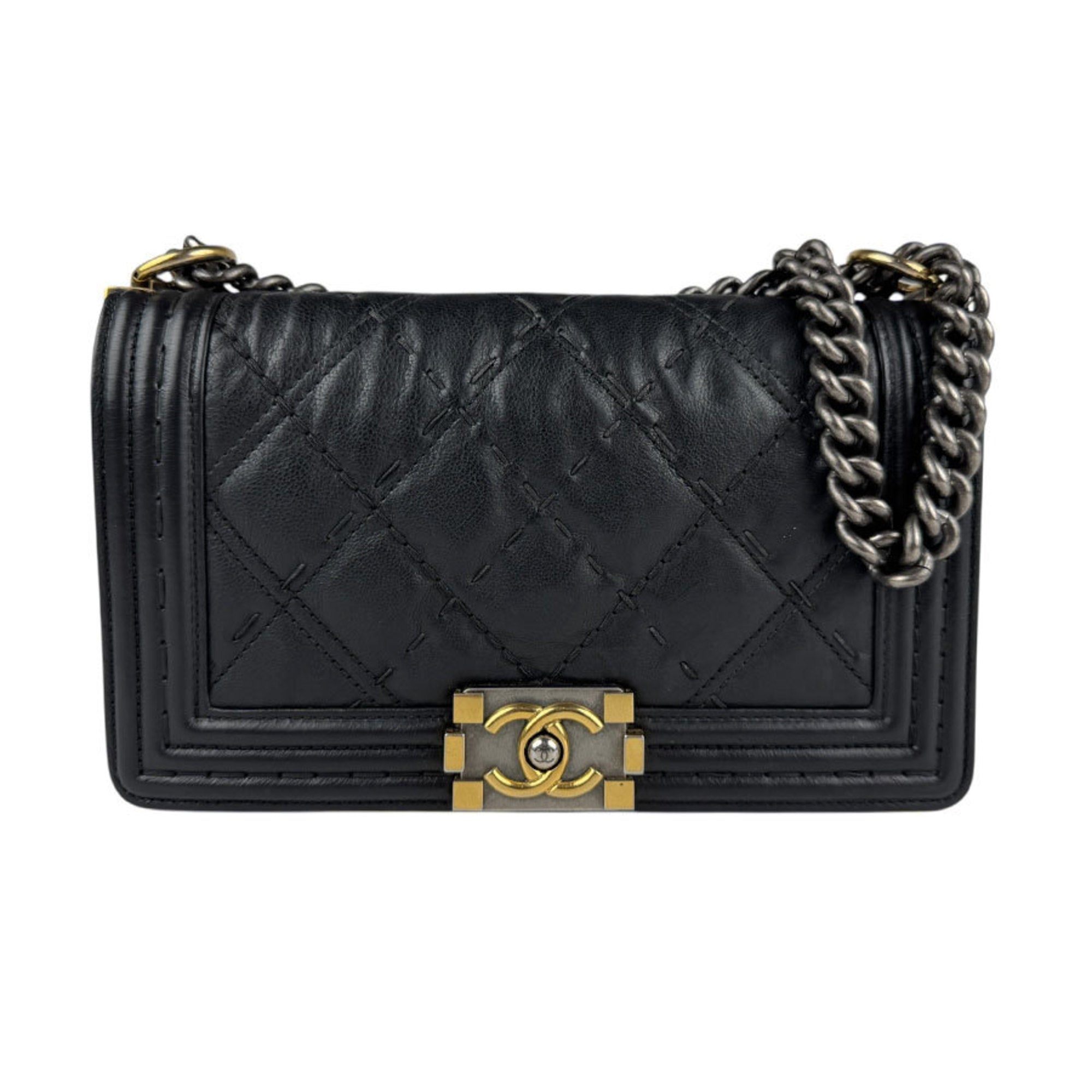 Boy Flap Bag Quilted Calfskin Old Medium