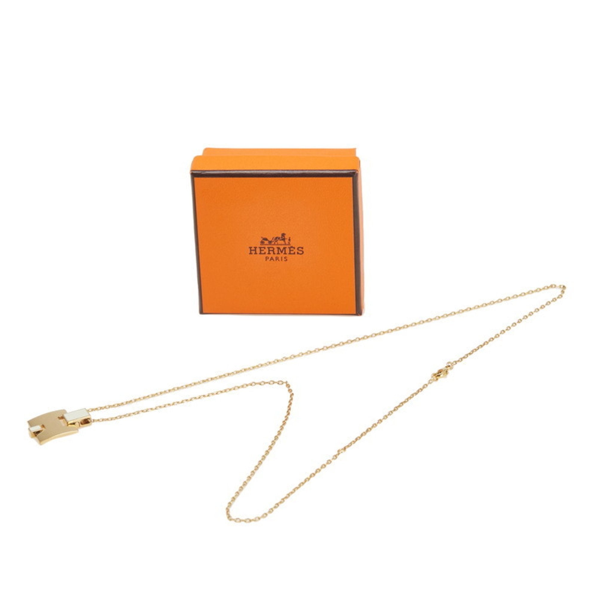 Eileen Pendant Necklace Gold White Plated