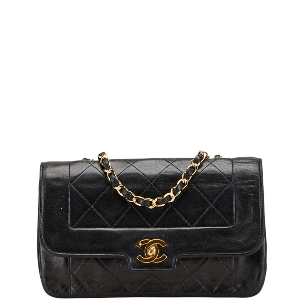 Vintage CC Chain Flap Bag Quilted Lambskin Small