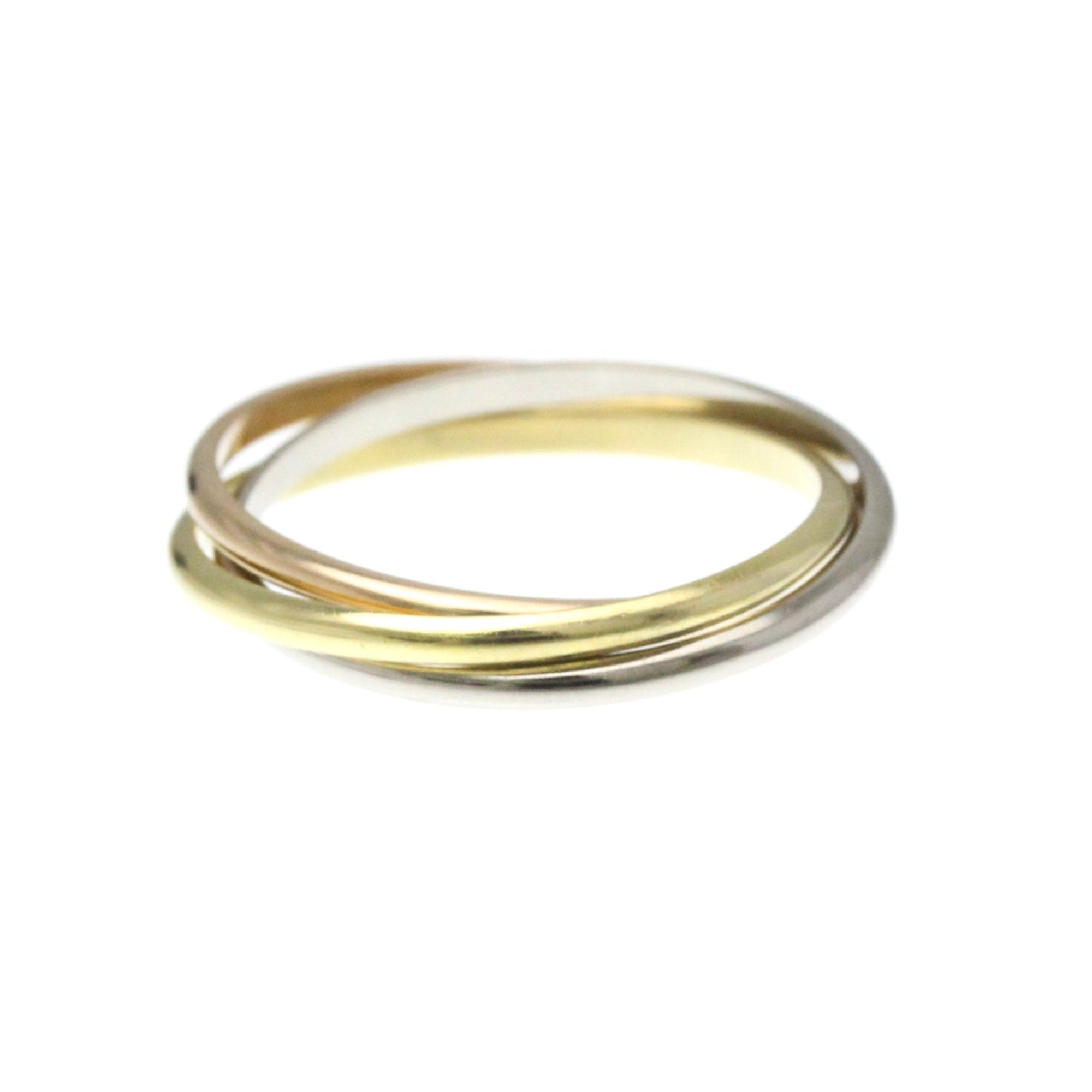 Vendome Louis Cartier Band Ring 18K Tricolor Gold