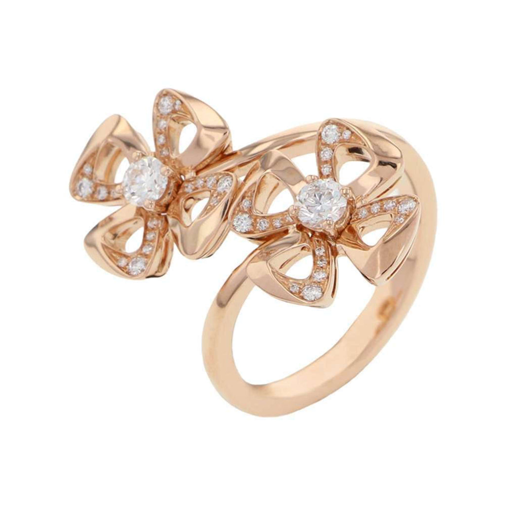 Band Ring 18K Rose Gold with Diamond