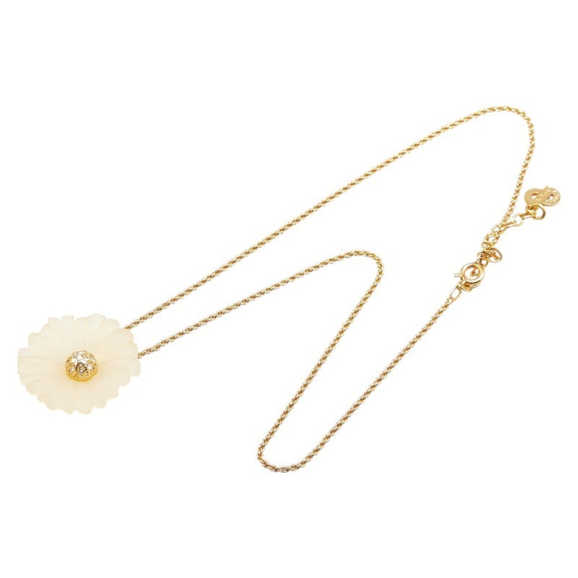 Pendant Necklace Gold with Rhinestone