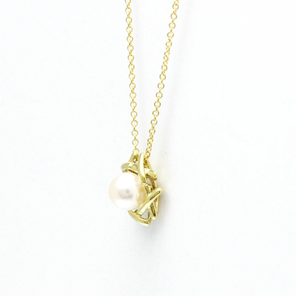 Pendant Necklace 18K Yellow Gold with Pearl