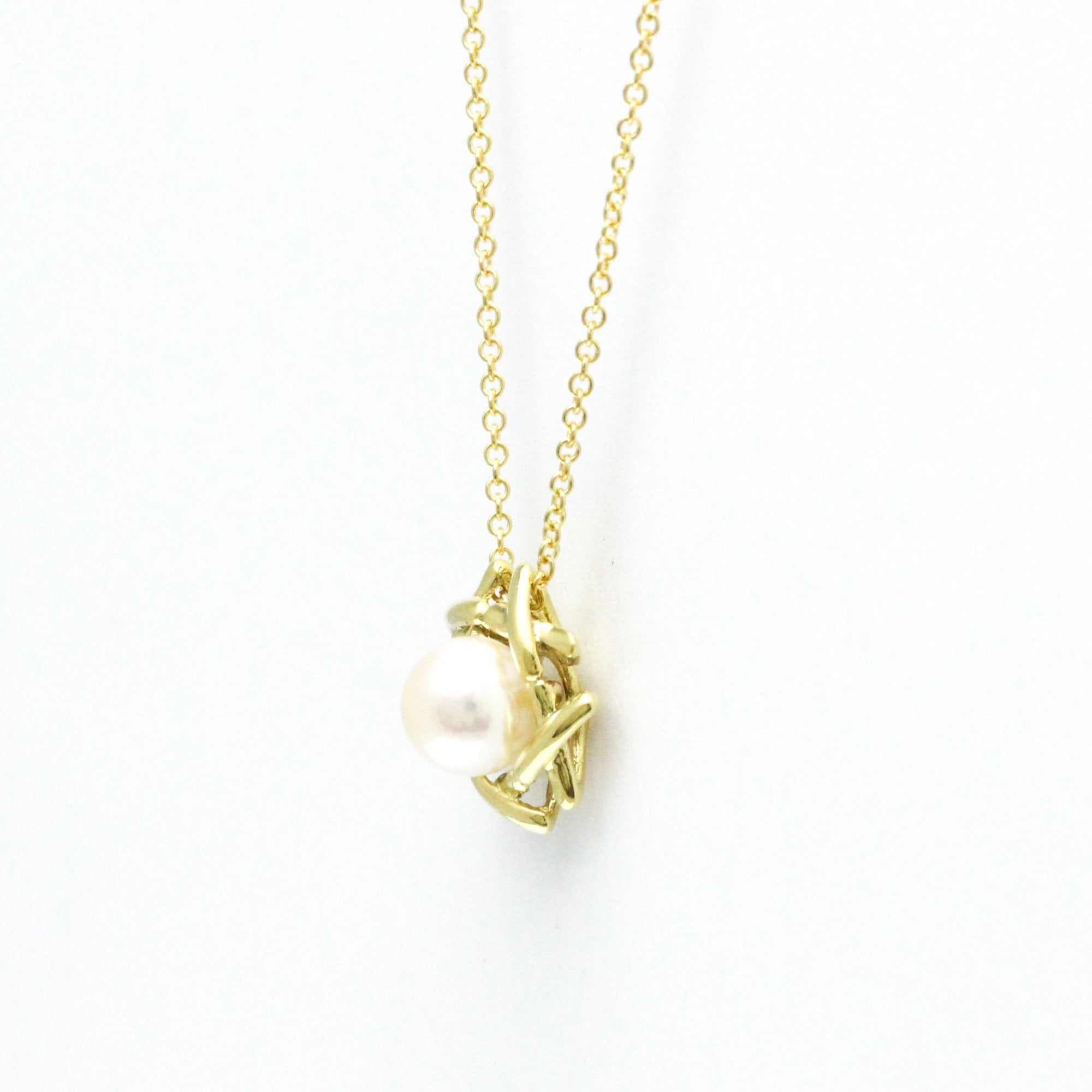 Pendant Necklace 18K Yellow Gold with Pearl