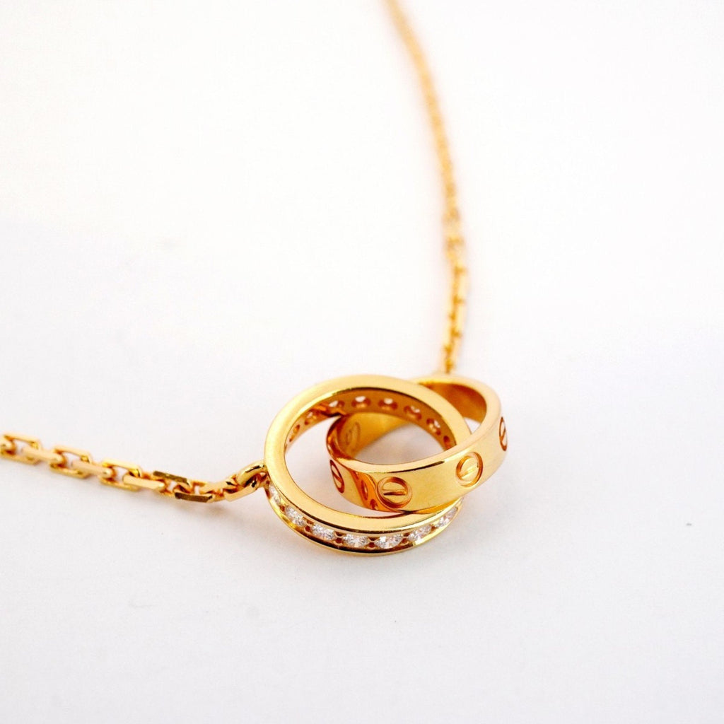 Pendant Necklace 18K Rose Gold with Diamond