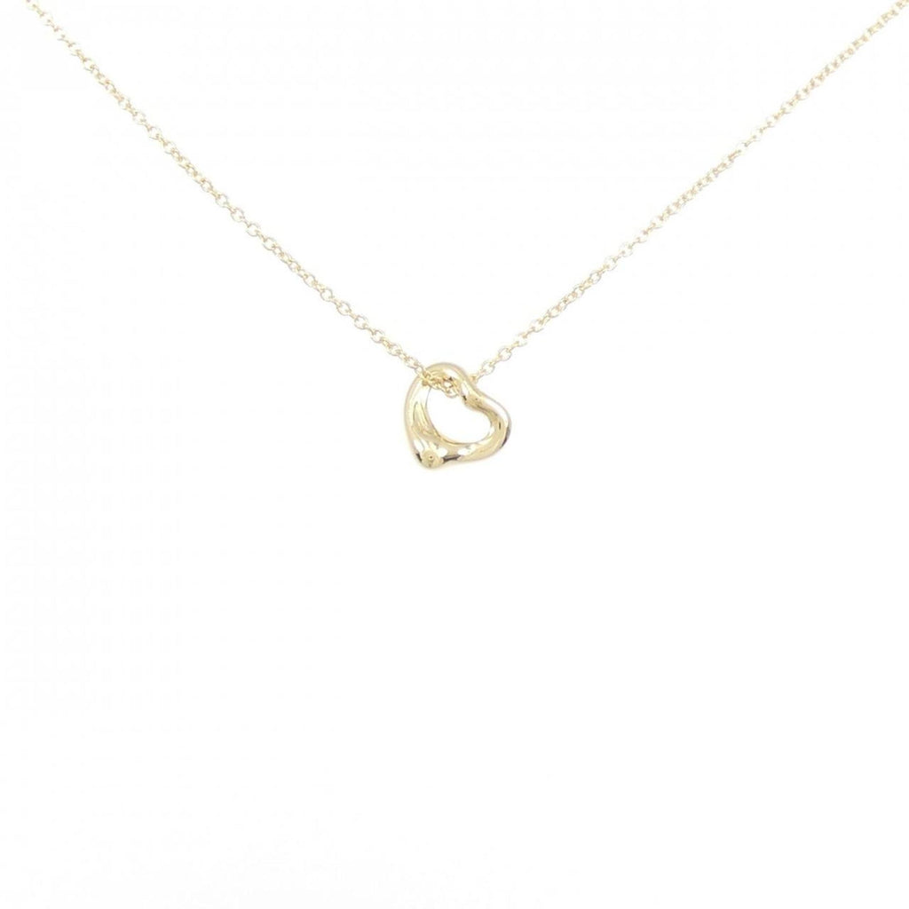 Open Heart Pendant Necklace 18K Yellow Gold 7.1mm