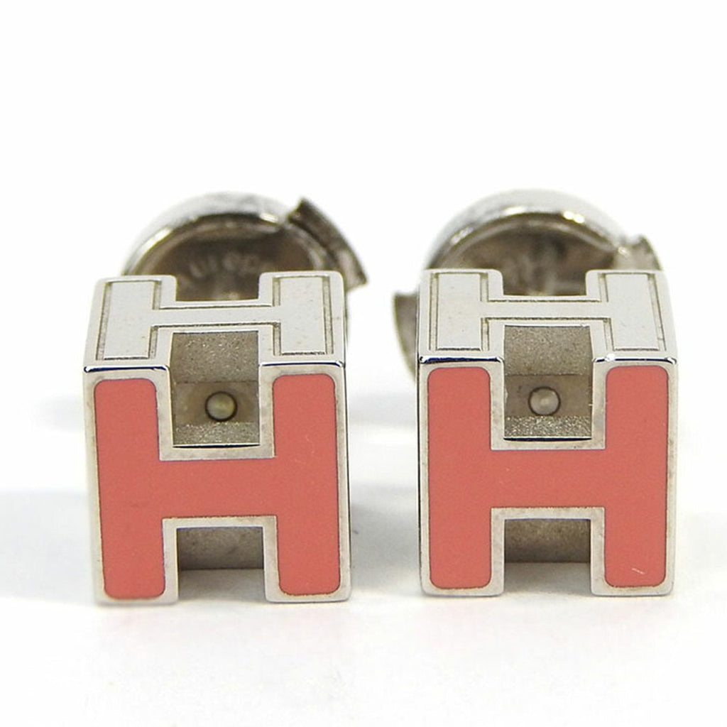 Cage d'h Earrings Metal Pink and Silver Silver-Tone Metal