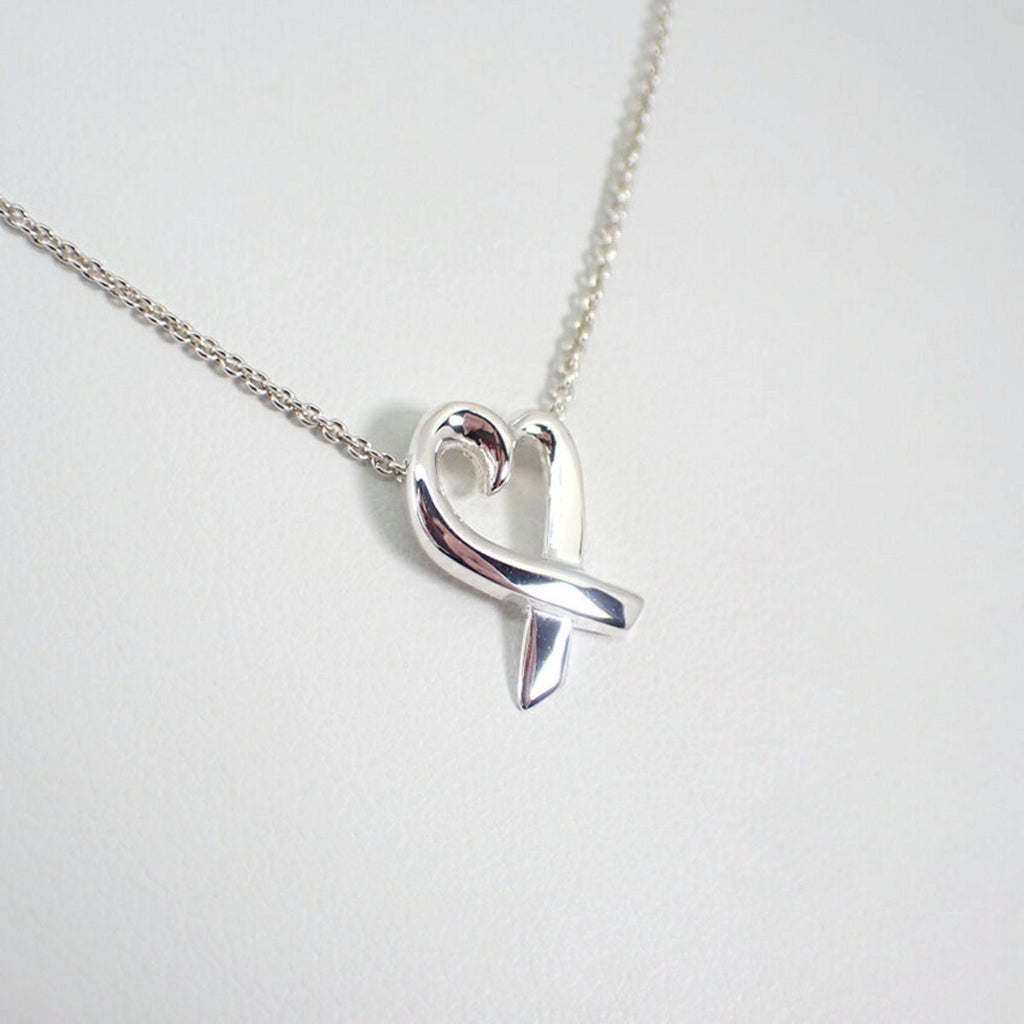 Loving Heart Pendant Necklace Sterling Silver