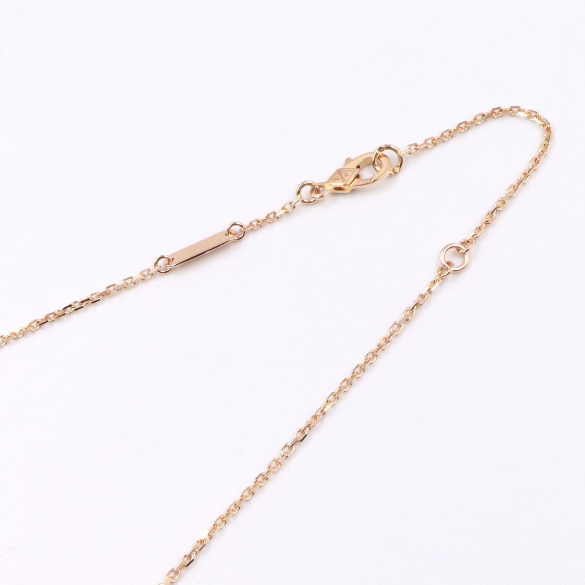 Vintage Alhambra Pendant Necklace 18K Rose Gold and Onyx