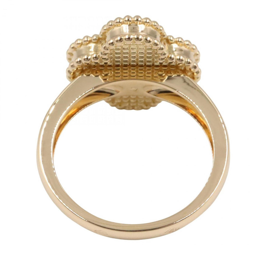 Vintage Alhambra Ring 18K Yellow Gold and Onyx