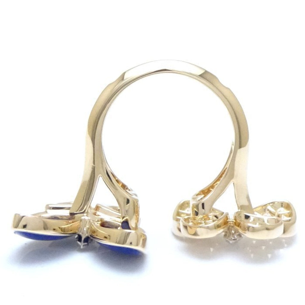 Band Ring 18K Yellow Gold with Diamond and Lapis Lazuli