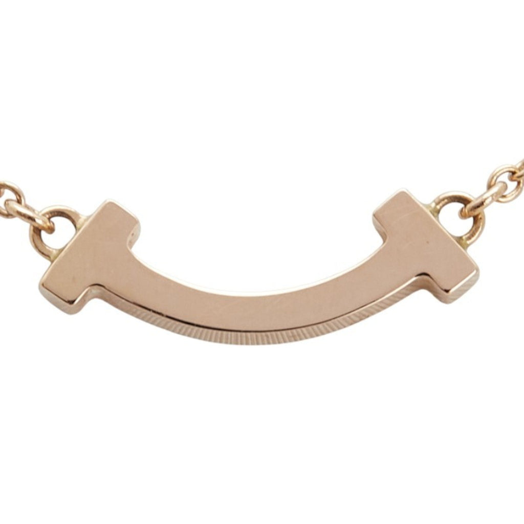 T Smile Mini Pendant Necklace 18K Rose Gold