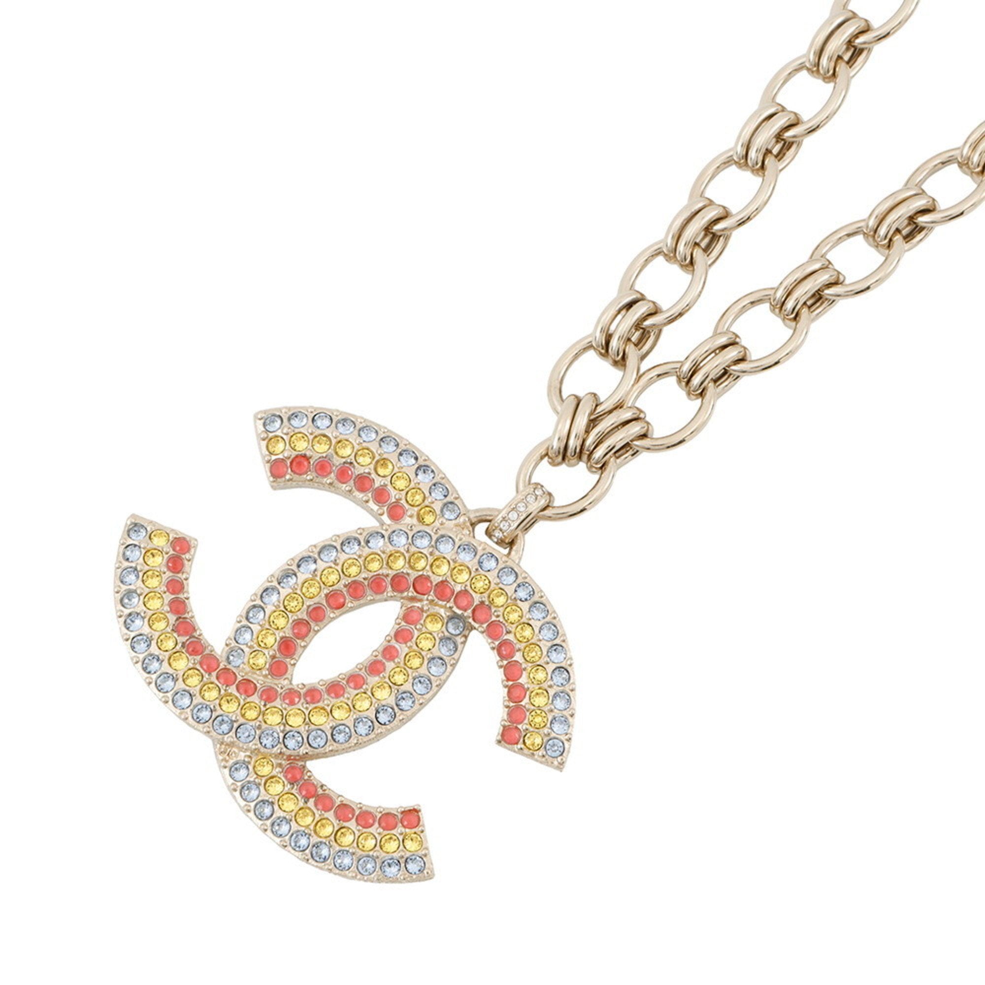 CC Logo Pendant Necklace Metal