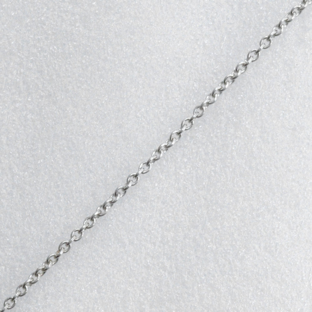 Bean Pendant Necklace Sterling Silver 13mm