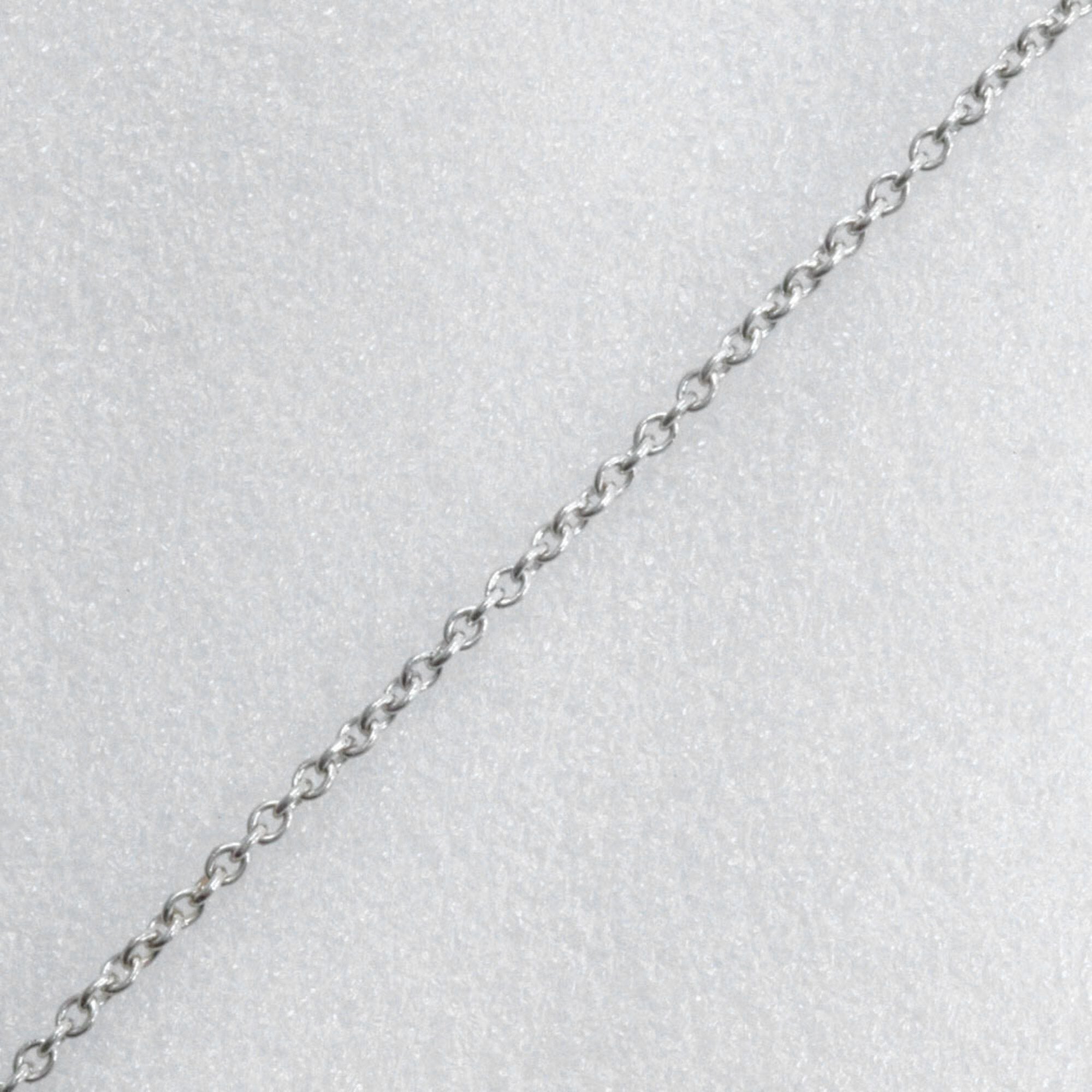 Bean Pendant Necklace Sterling Silver 13mm