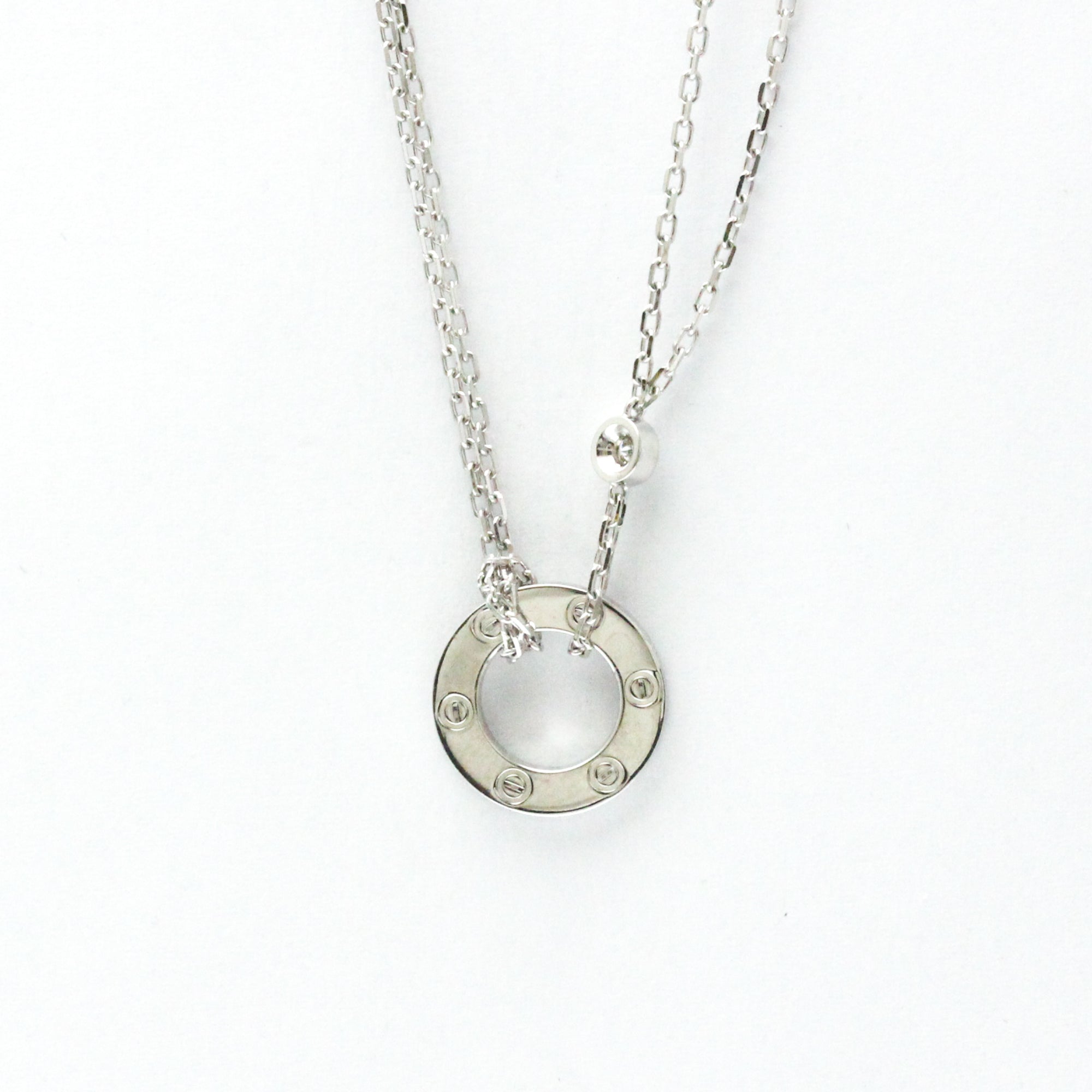 Pendant Necklace 18K White Gold with Diamond