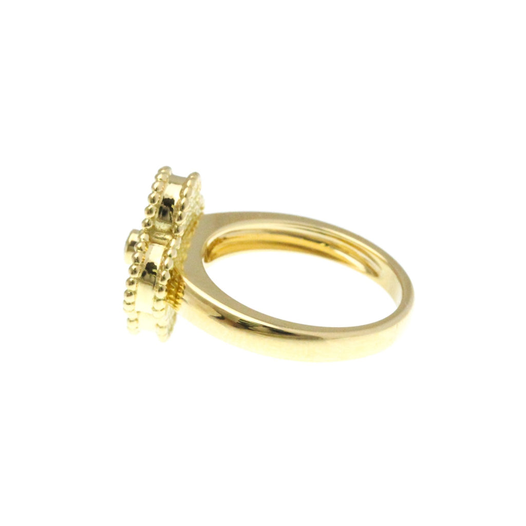 Vintage Alhambra Ring 18K Yellow Gold and Mother of Pearl