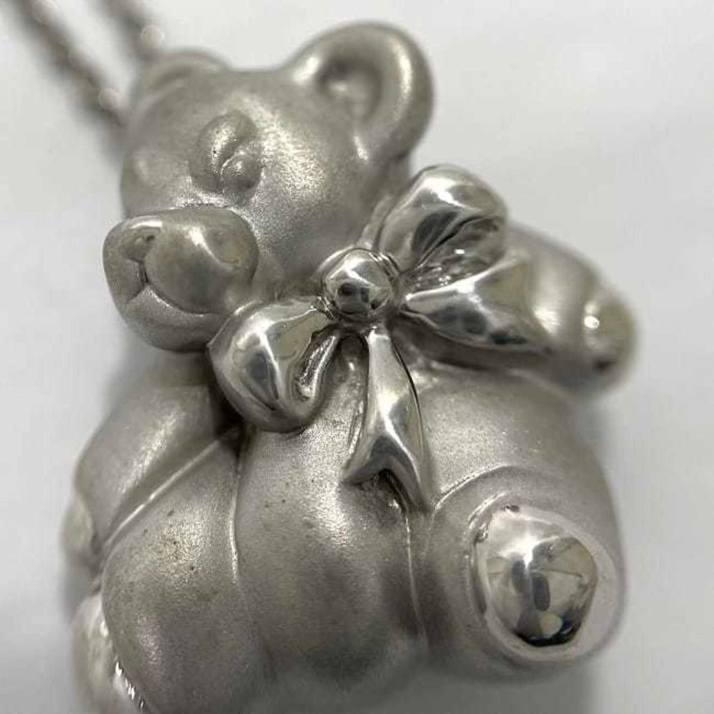 Bear Pendant Necklace Sterling Silver