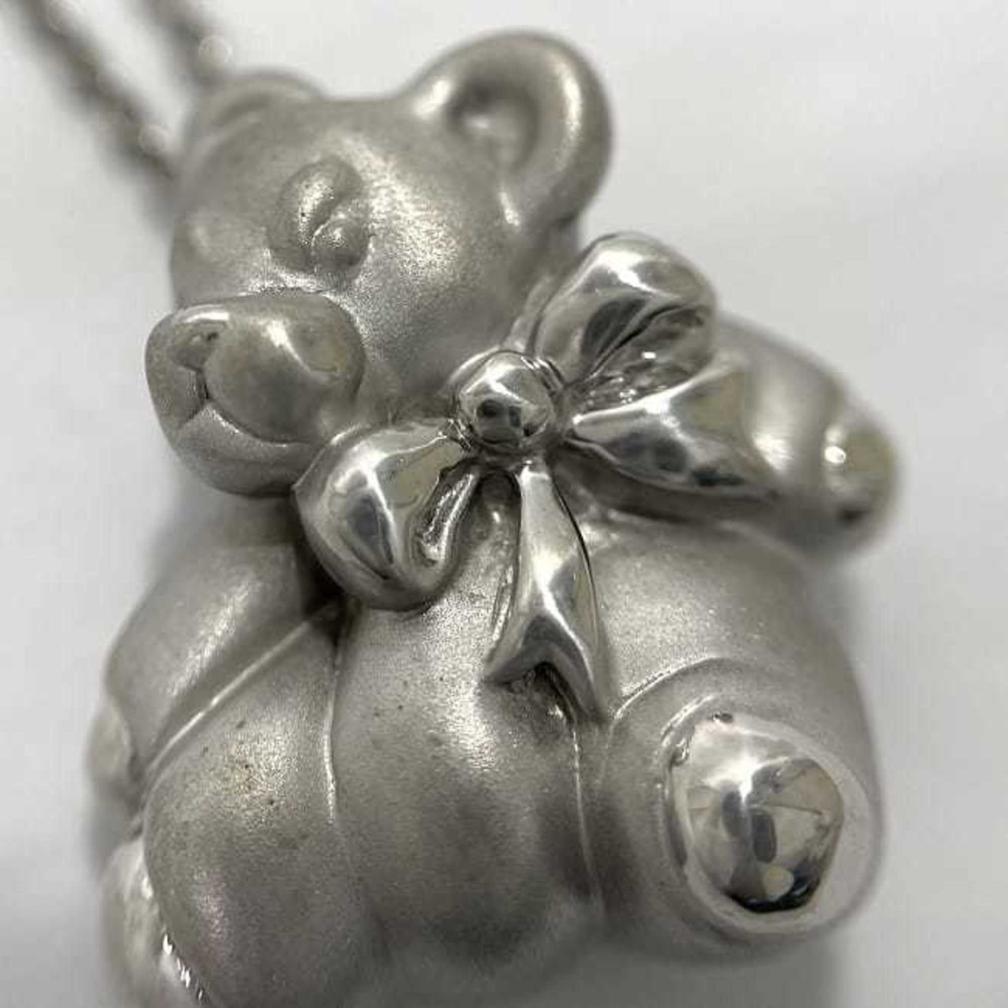 Bear Pendant Necklace Sterling Silver