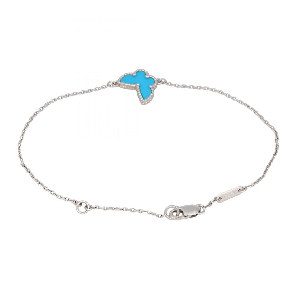 Sweet Papillon Bracelet 18K White Gold With Turquoise