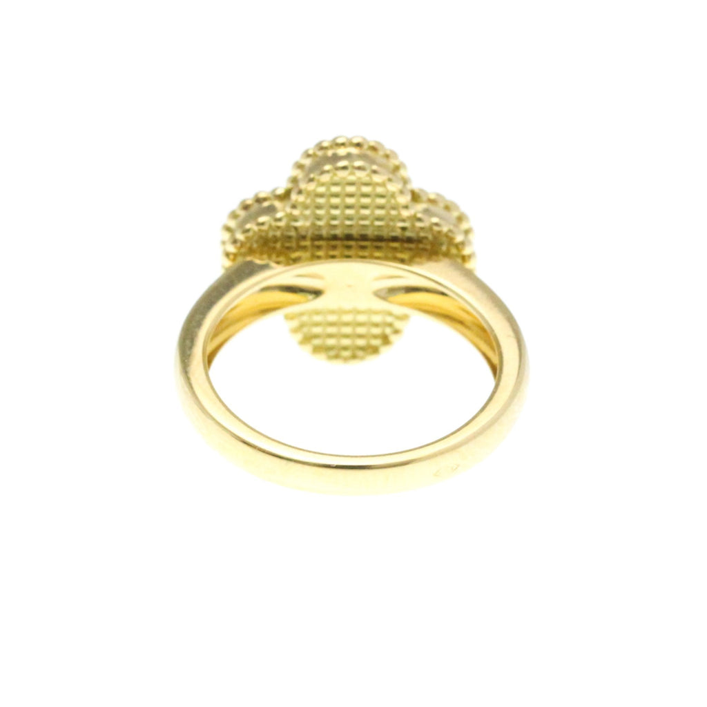 Vintage Alhambra Ring 18K Yellow Gold and Mother of Pearl