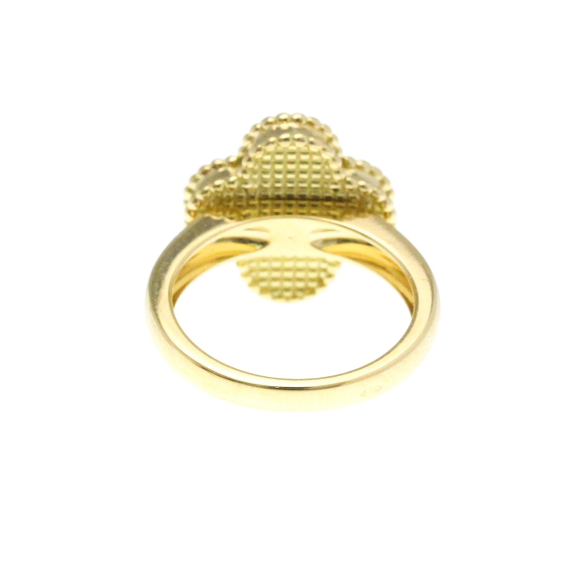Vintage Alhambra Ring 18K Yellow Gold and Mother of Pearl
