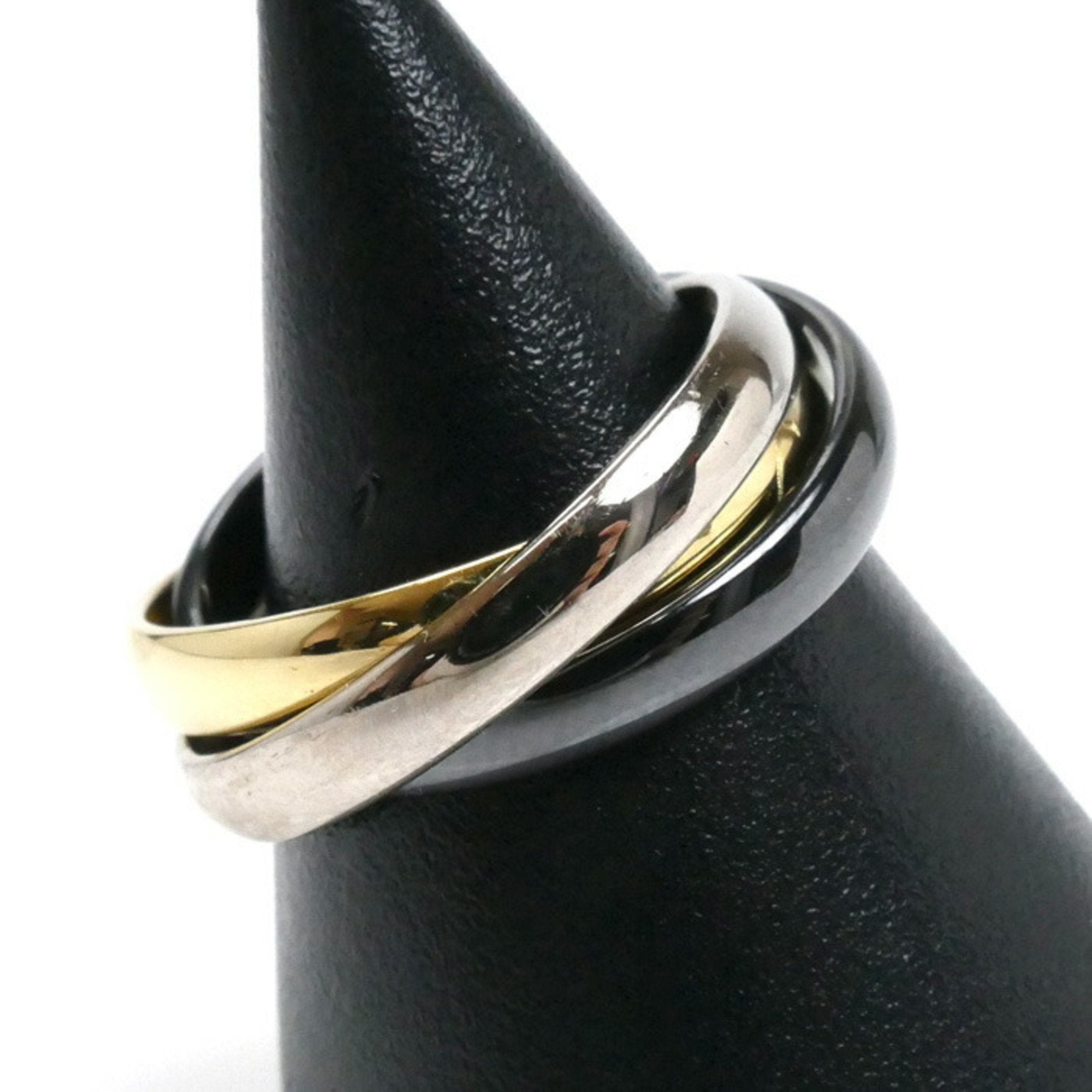 Trinity Ring 18K Yellow Gold and 18K White Gold and Ceramic