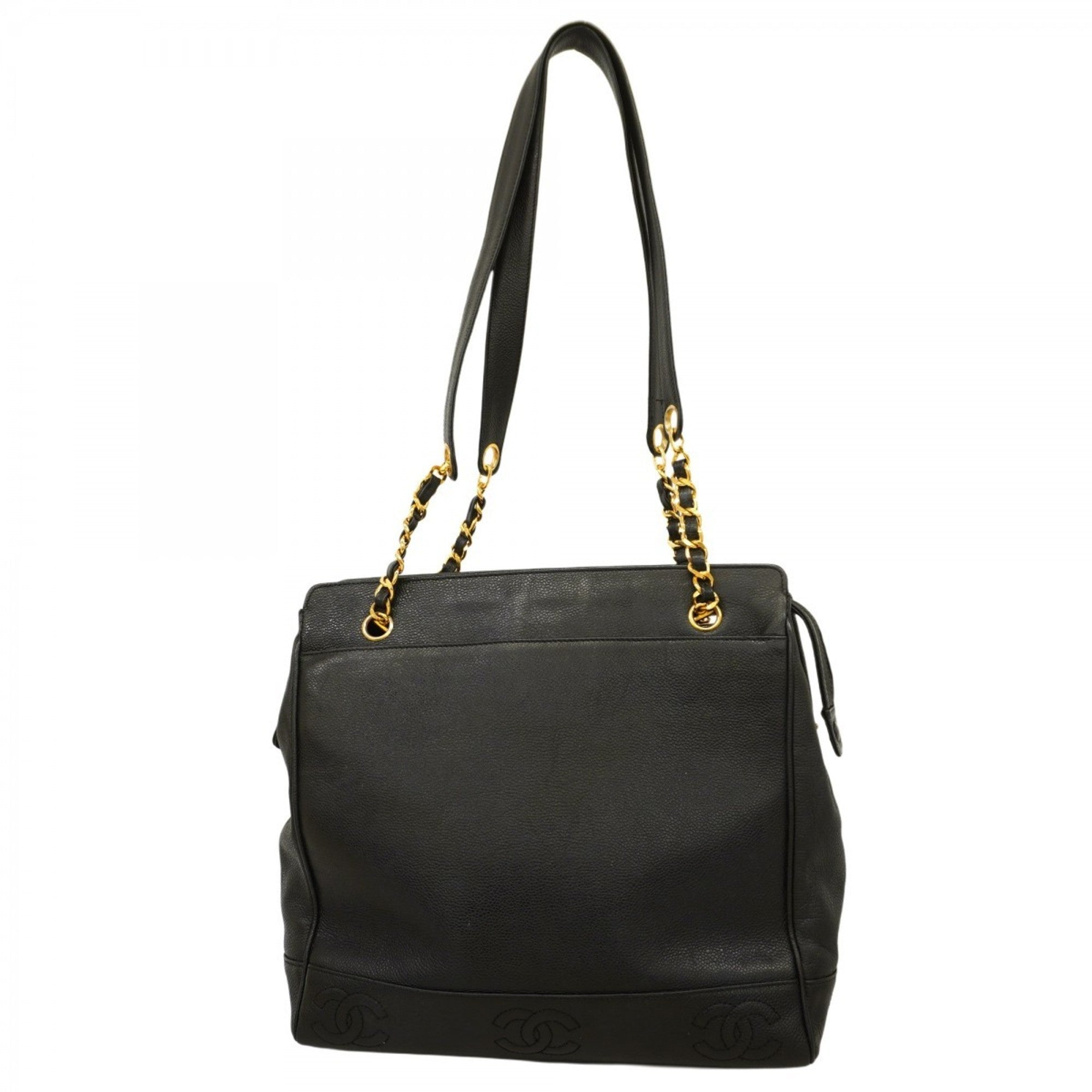 Vintage Stitched CC Shoulder Bag Caviar Medium