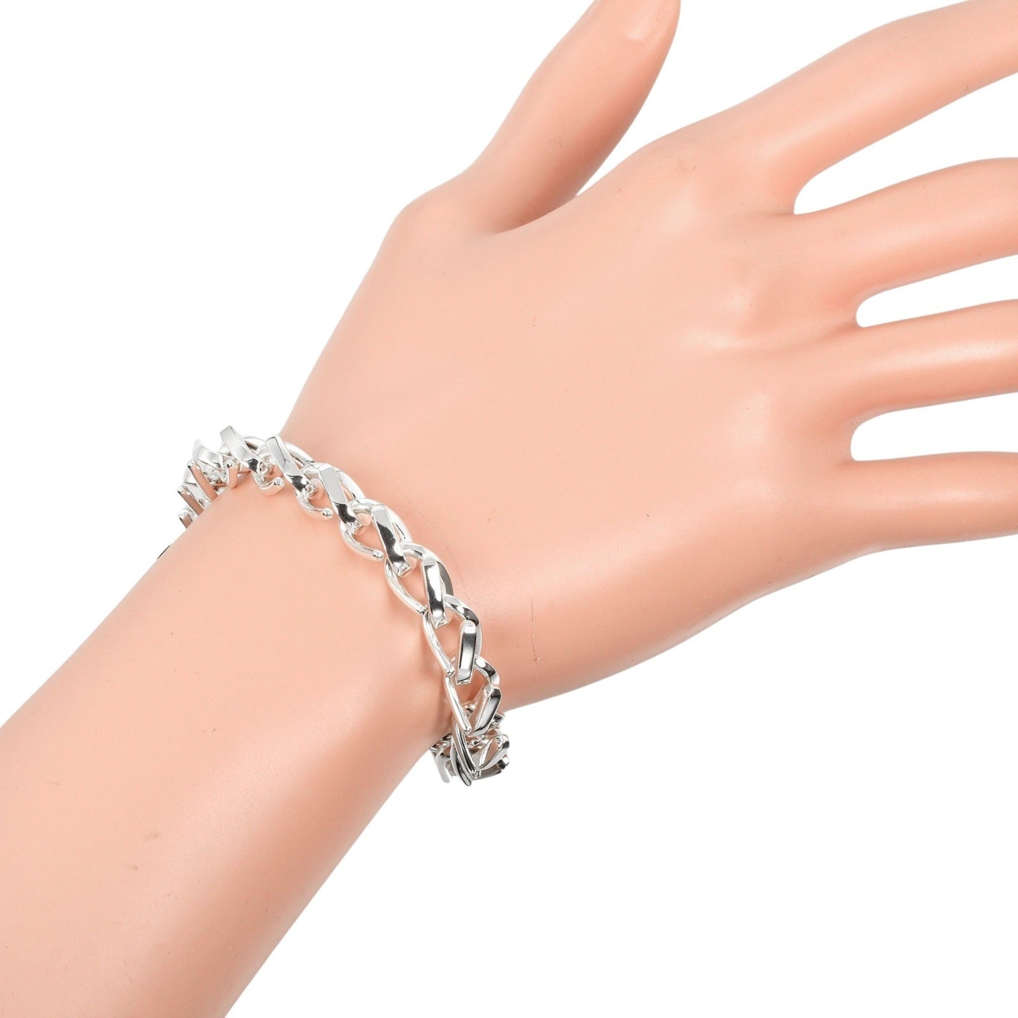 Forged Link Bracelet Sterling Silver Medium