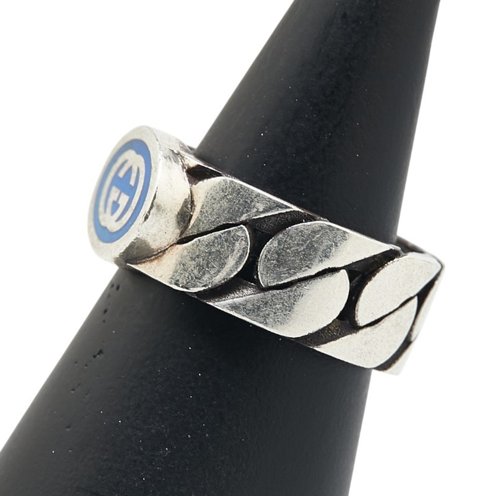 Interlocking G Band Ring Sterling Silver