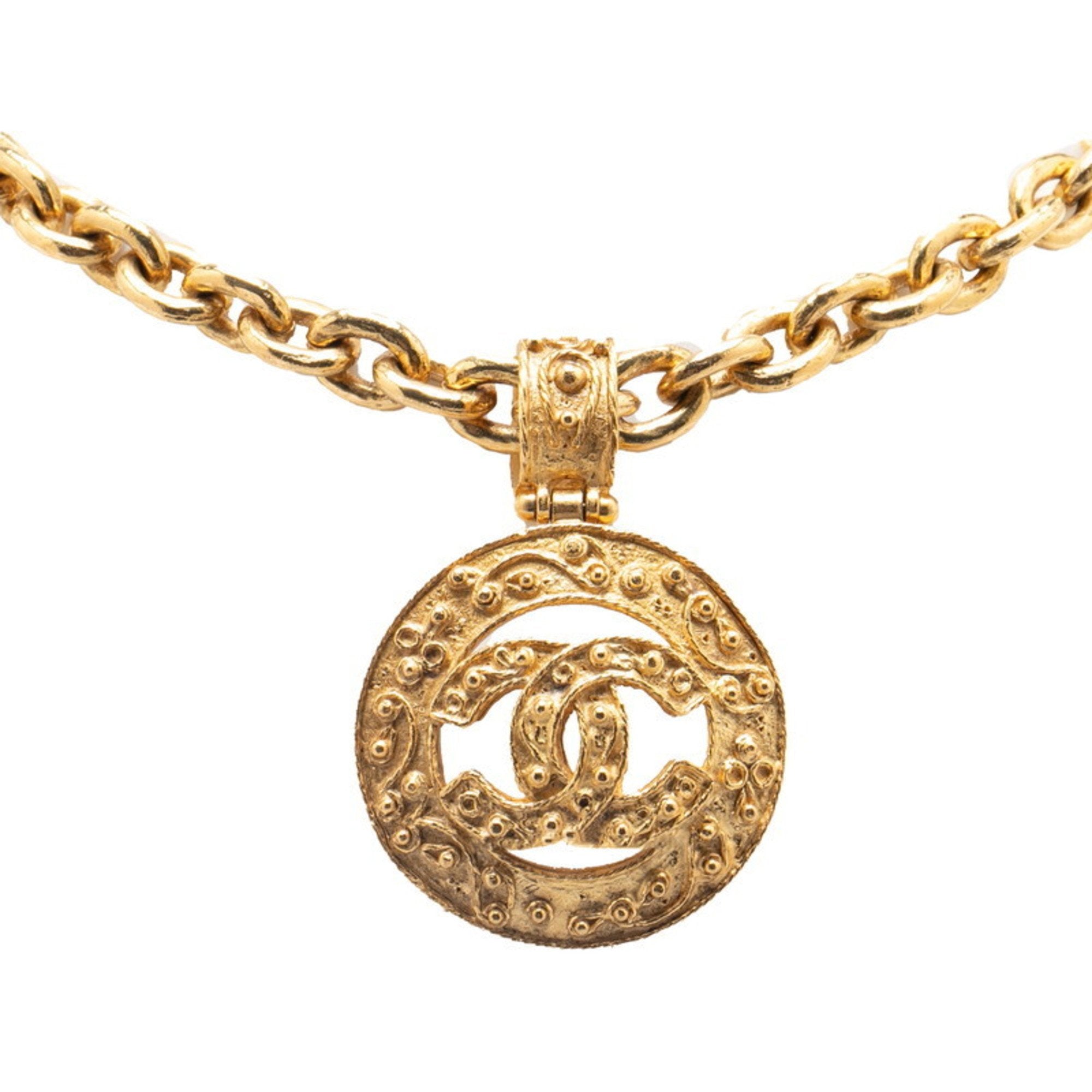 CC Logo Pendant Necklace Metal