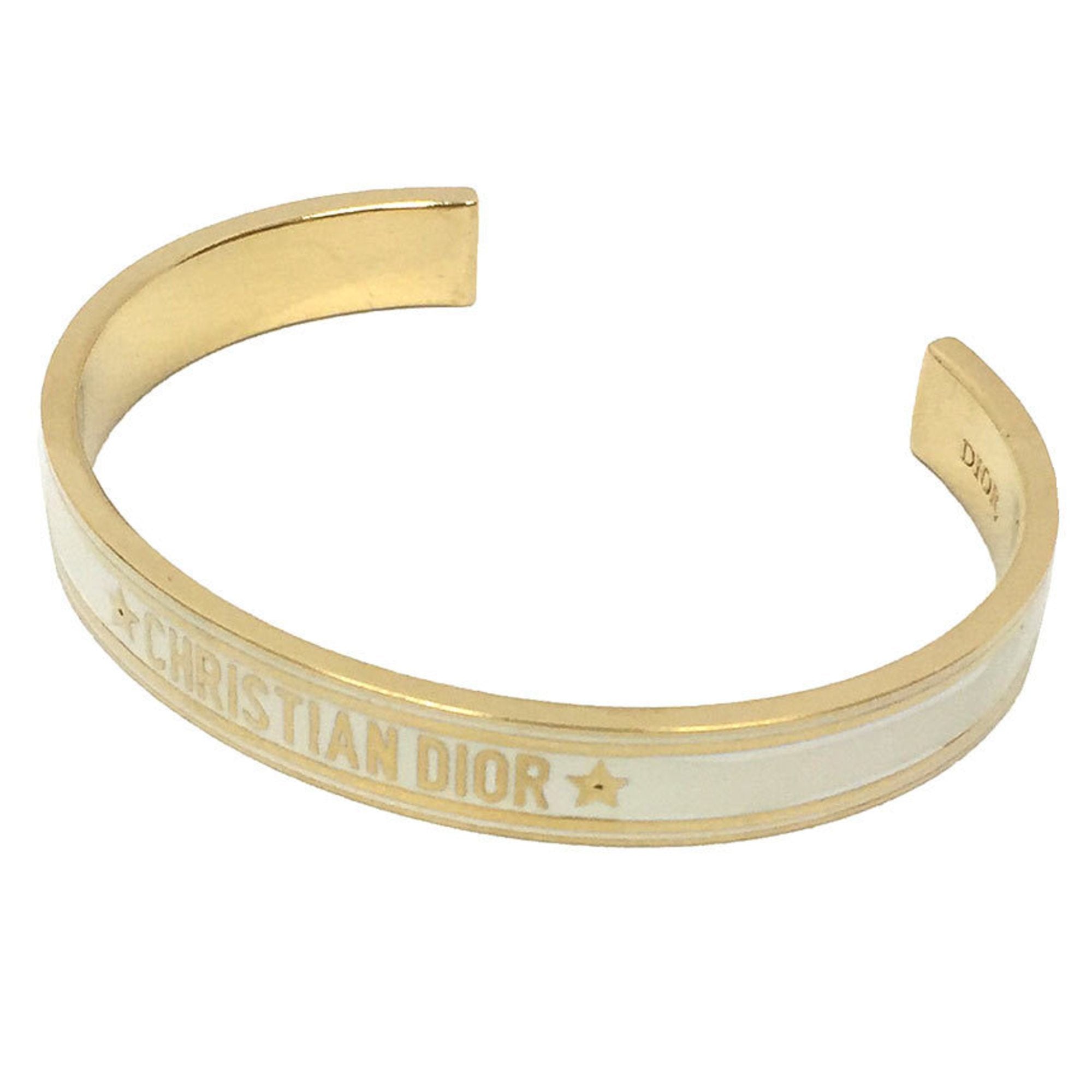 Bangle Lacquer and Metal White Bracelet