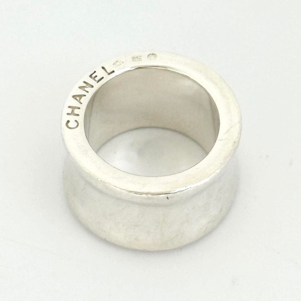 Vintage Band Ring Sterling Silver Wide Side