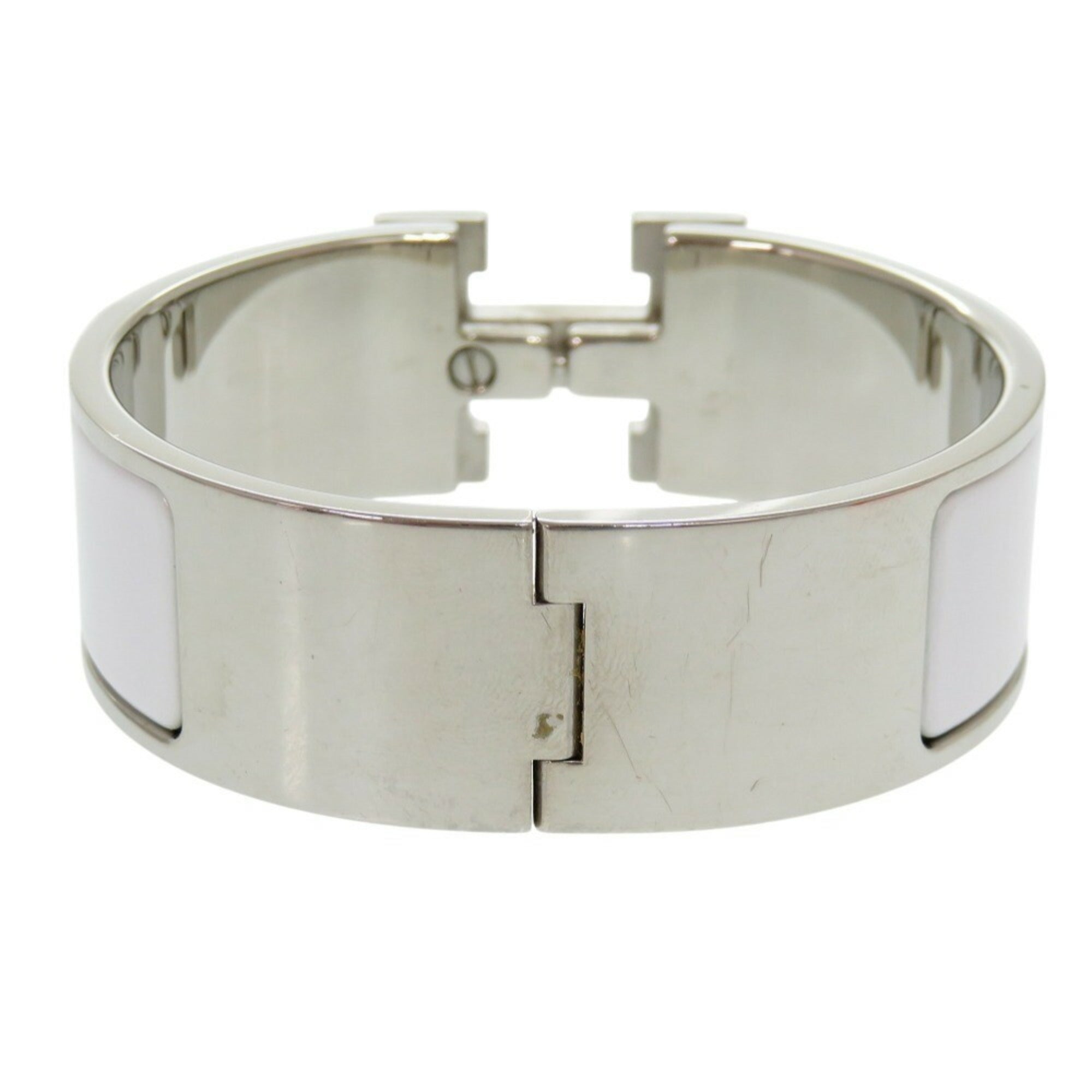 H Motif Click Clack Bracelet Metal Silver