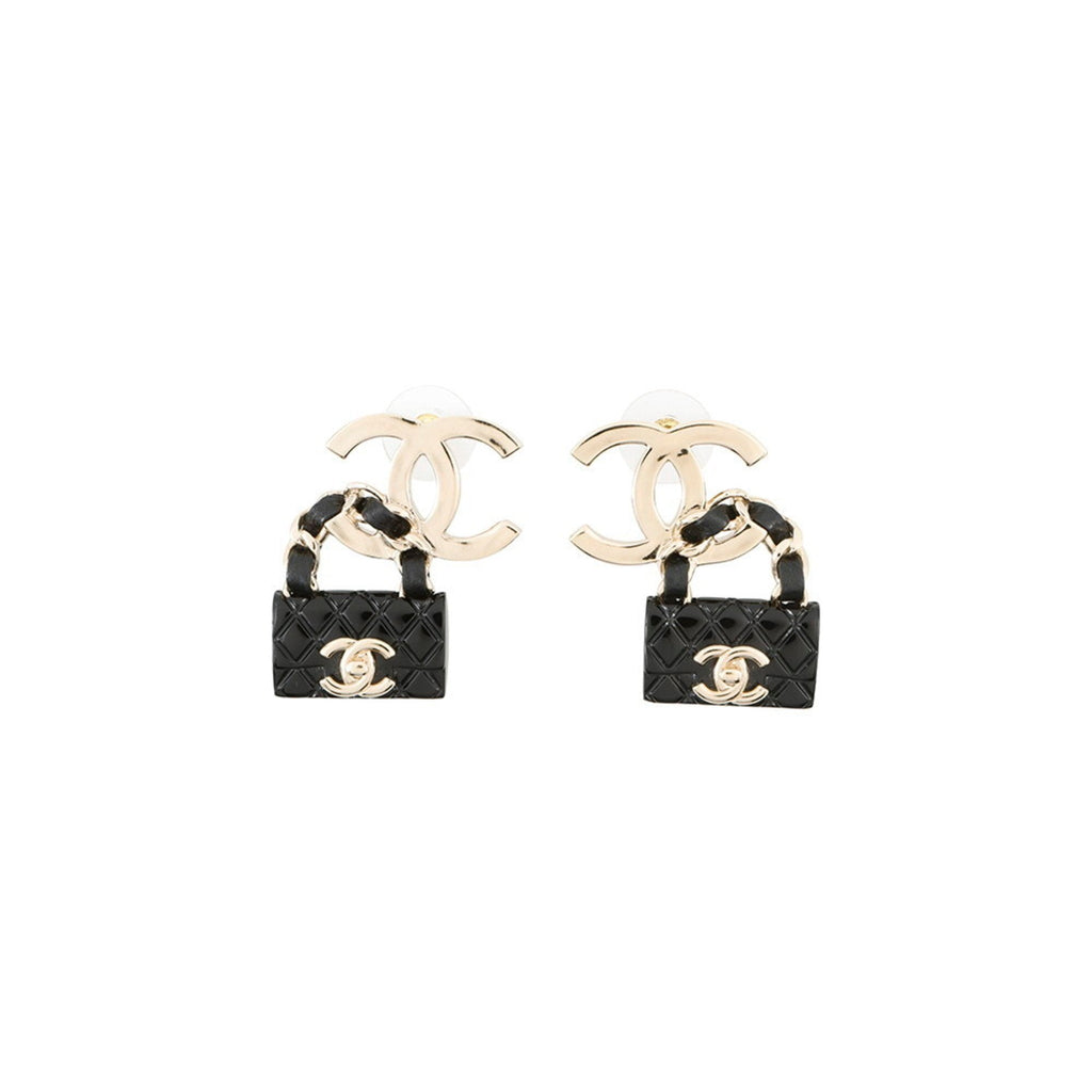 CC Logo Earrings Gold-Tone Metal Gold-Tone Metal