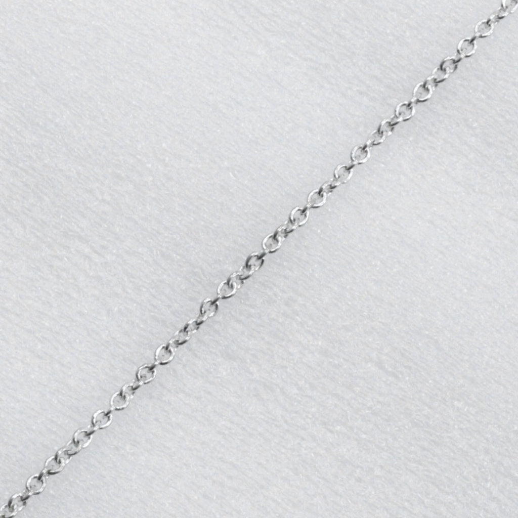 Bean Pendant Necklace Sterling Silver 12mm