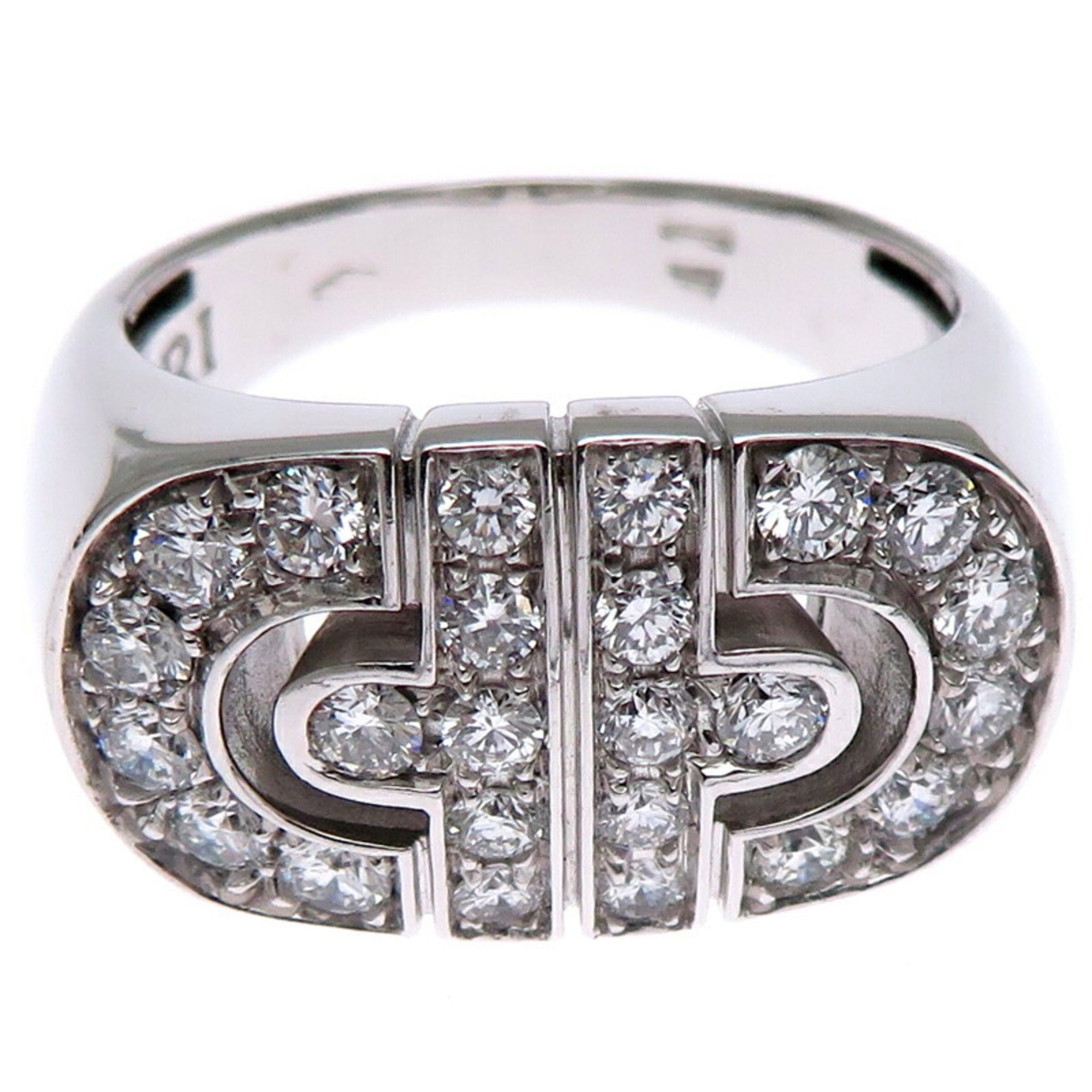 Parentesi Ring 18K White Gold with Diamond