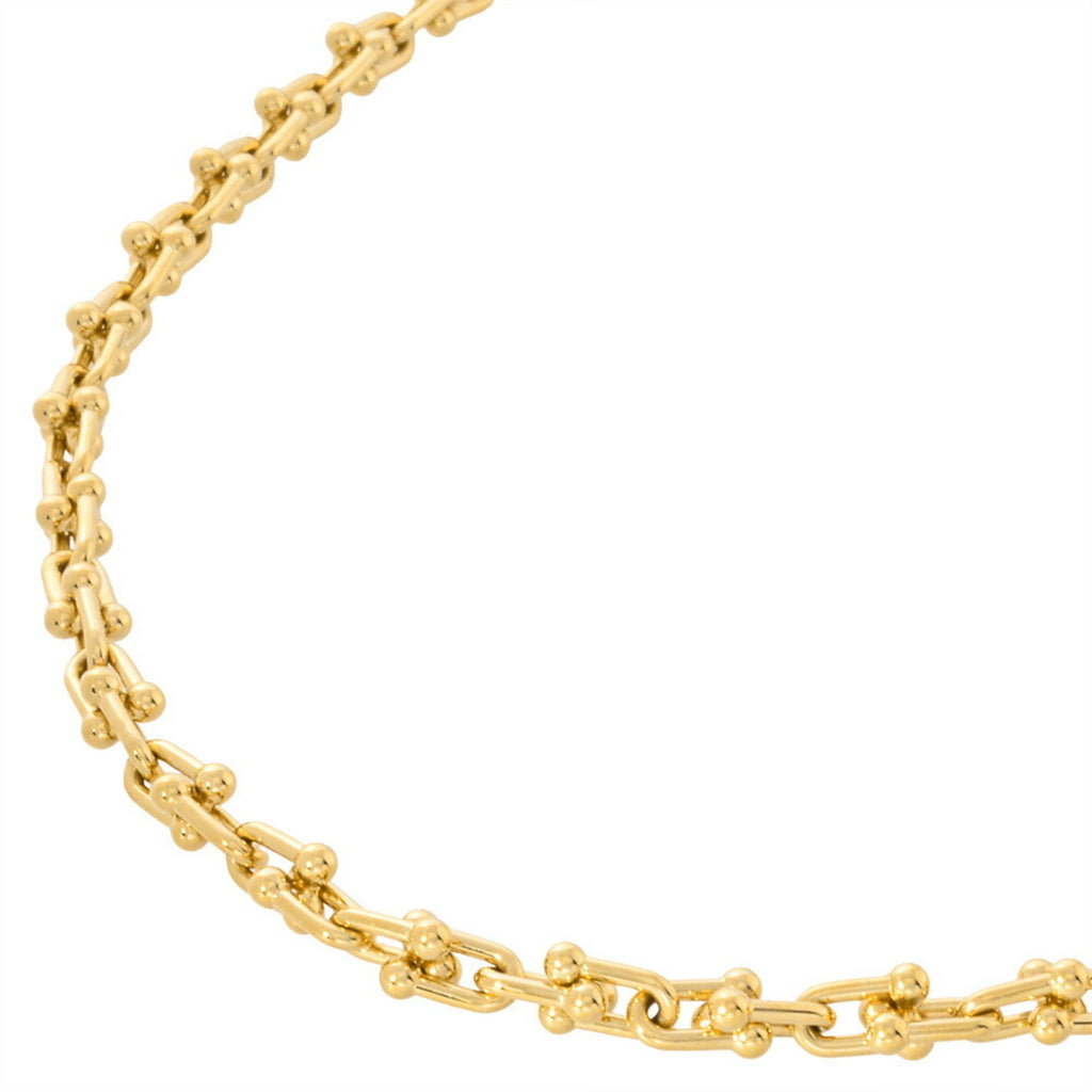 Hardware Microlink Pendant Necklace 18K Yellow Gold