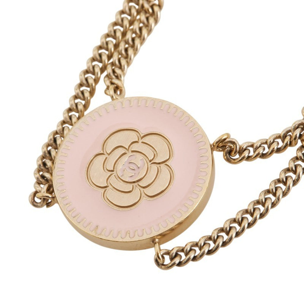 CC Logo Round Chain Bracelet Gold-Tone Metal
