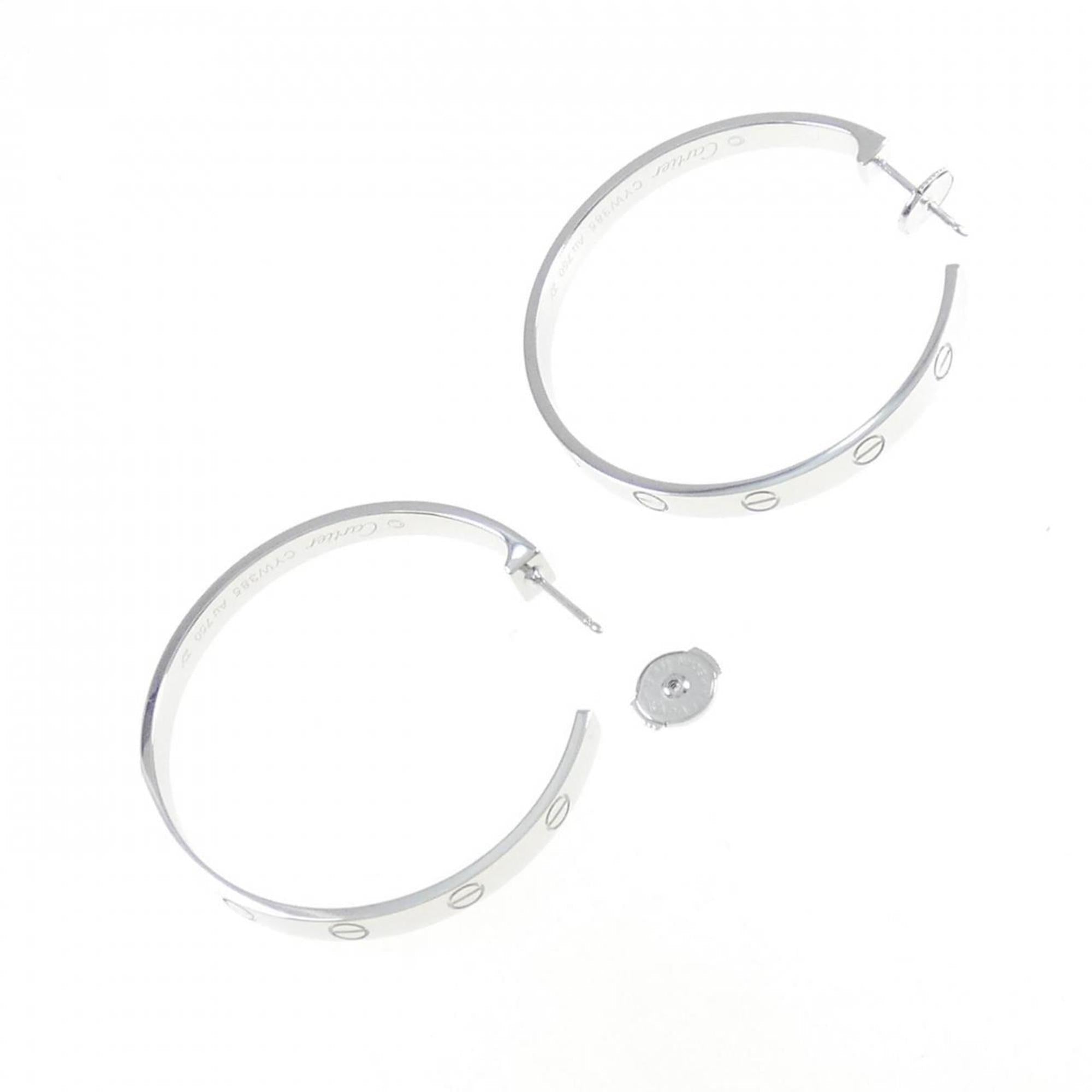 Love Hoop Earrings 18K White Gold 18K White Gold