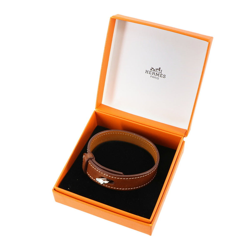 Charm Bracelet Tadelakt Leather Brown Fauve