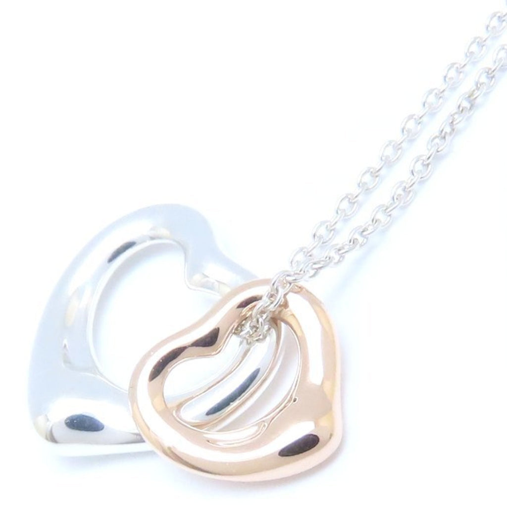 Elsa Peretti Pendant Necklace Sterling Silver with 18K Rose Gold 14.3mm