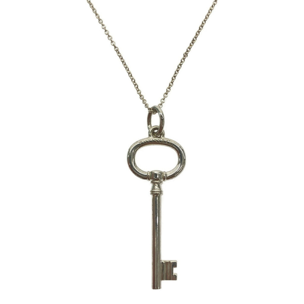 Oval Key Pendant Necklace Sterling Silver