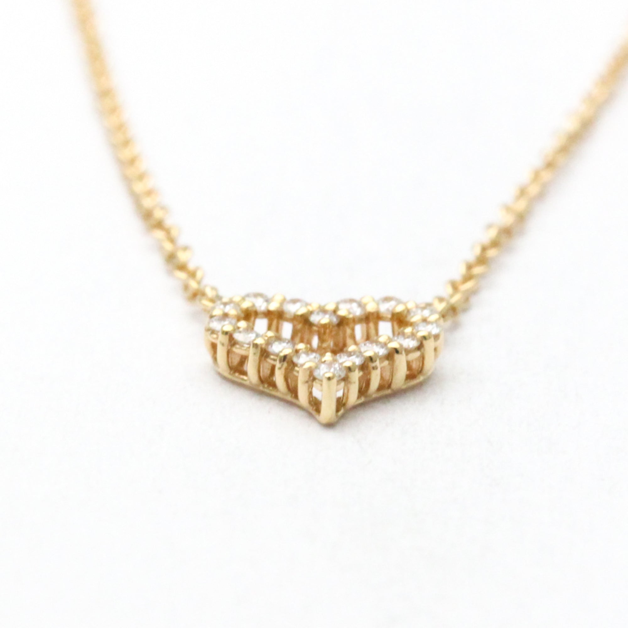 Pendant Necklace 18K Rose Gold with Diamond Mini