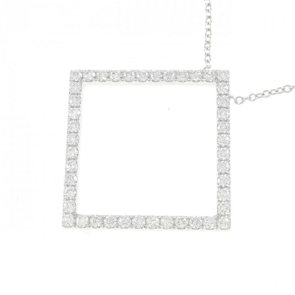 Metro Pendant Necklace 18K White Gold With Diamond