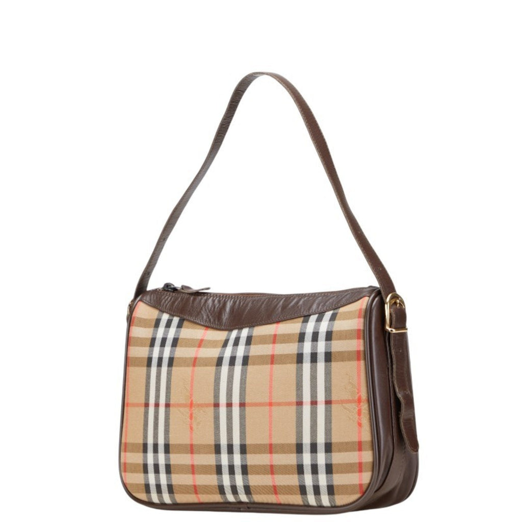 Front Pocket Crossbody Bag Vintage Check Canvas