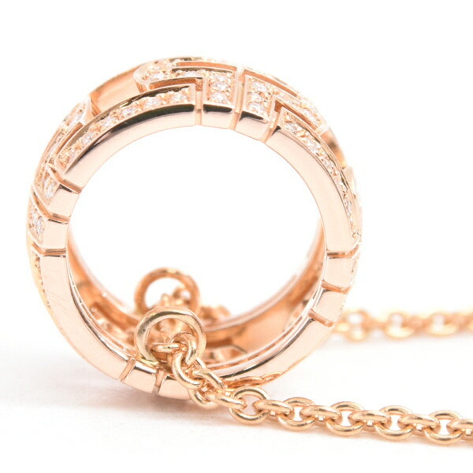 Parentesi Pendant Necklace 18K Rose Gold with Diamond