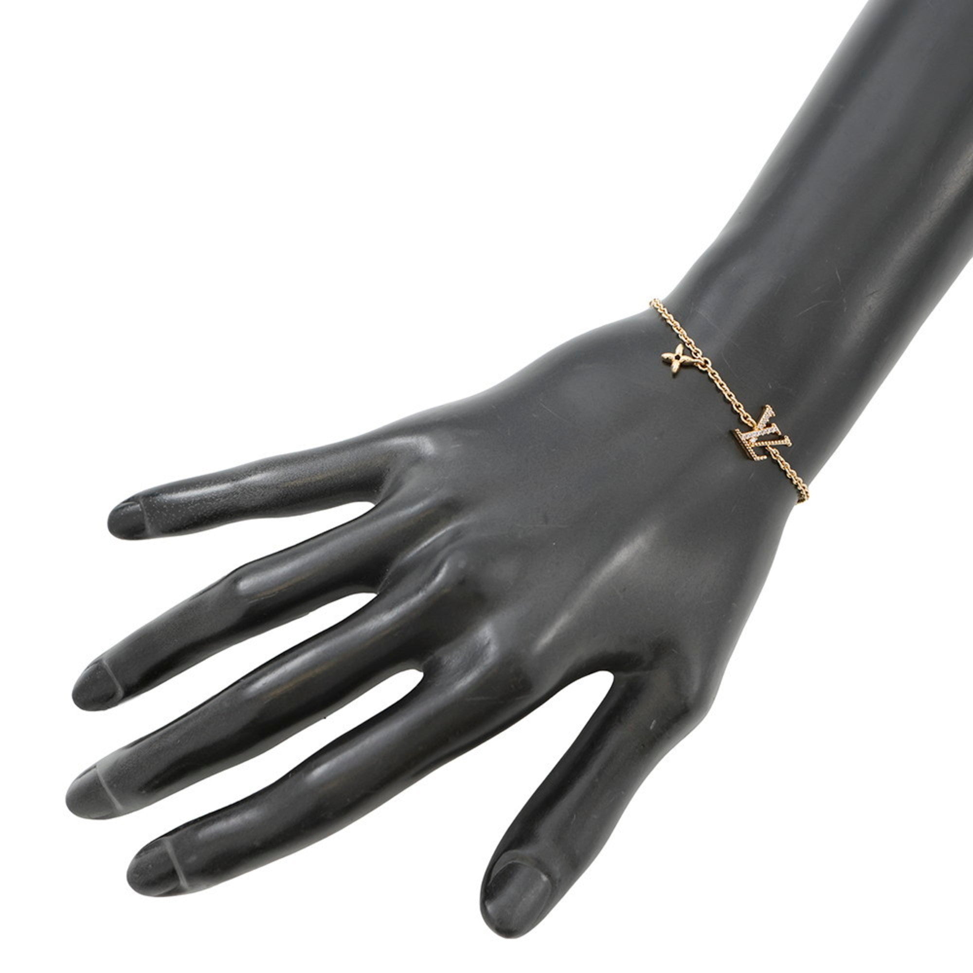 Bracelet Metal Gold and Rhinestone