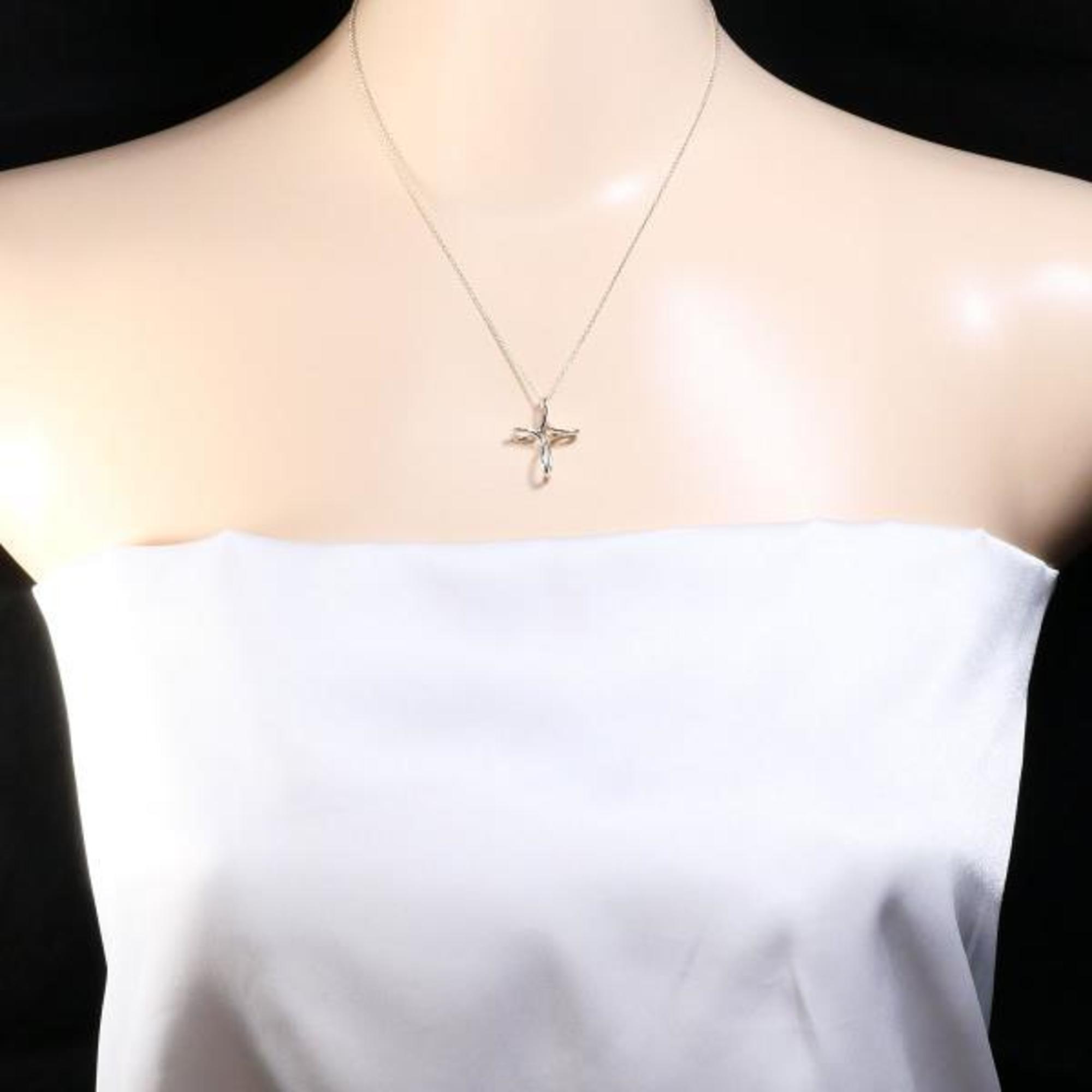 Open Cross Pendant Necklace Sterling Silver