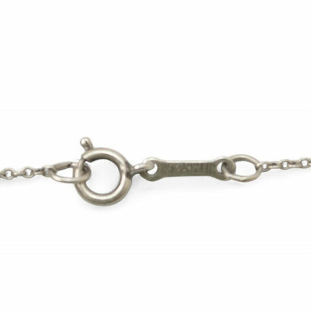 Bean Pendant Necklace Sterling Silver 8mm